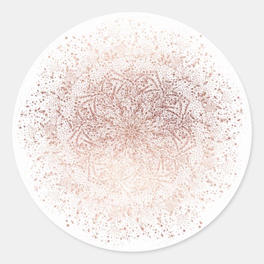 Rose Gold Sparkor Weihnachtsgeschenk-Rundaufkleber Runder Aufkleber (Vorderseite)