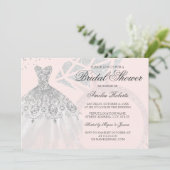 Rose Gold Sparkring Brautparty Einladung (Stehend Vorderseite)