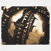 Rose Gold Spherische Abstrakt Fleecedecke (Vorderseite (Horizontal))