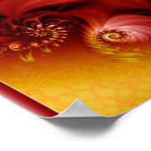 Rose Gold Spirale Blume Poster (Ecke)