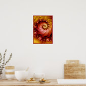 Rose Gold Spirale Blume Poster (Küche)