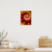Rose Gold Spirale Blume Poster (Küche)