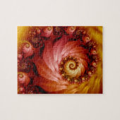 Rose Gold Spirale Blume Puzzle (Horizontal)