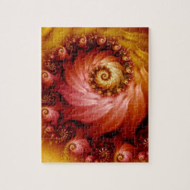 Rose Gold Spirale Blume Puzzle