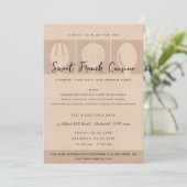 ROSE GOLD SPOON FORK COOKERY CLASS EINLADEN VORLAG EINLADUNG (Stehend Vorderseite)