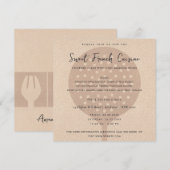 ROSE GOLD SPOON FORK COOKING KLASSE EINLADEN VORLA EINLADUNG (Vorne/Hinten)