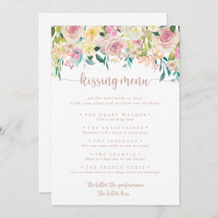Rose Gold Spring Blumenkissenmenü Game Card