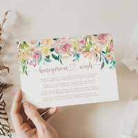 Rose Gold Spring Floral Honeymoon Wish