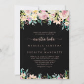 Rose Gold Spring Floral Nuestra Boda Wedding Einladung (Vorderseite)