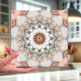 Rose Gold Star Feather Geometric Muster Tile Fliese