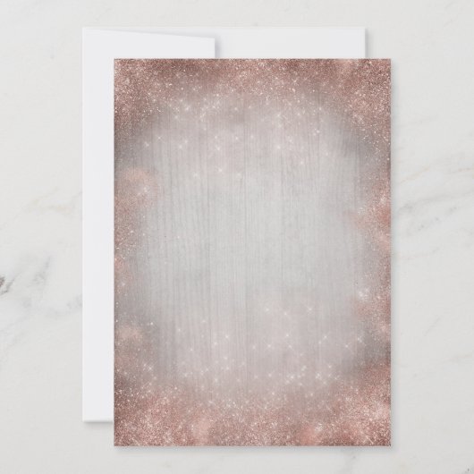 Rose Gold Starfish Tropical Beach Brautparty Einladung (Rückseite)