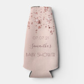 Rose gold Stars Babydusche Flaschenkühler (Vorderseite)