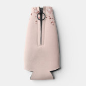 Rose gold Stars Babydusche Flaschenkühler (Rückseite)