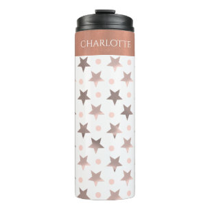 Rose Gold Stars Custom Thermal Tumbler Thermosbecher