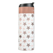 Rose Gold Stars Custom Thermal Tumbler Thermosbecher (Nach links gedreht)
