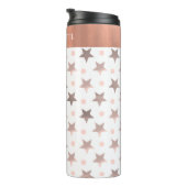 Rose Gold Stars Custom Thermal Tumbler Thermosbecher (Nach rechts gedreht)
