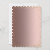 Rose Gold, Stars Kinderdusche Einladung (Rückseite)