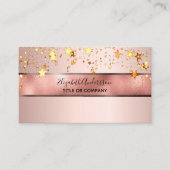 Rose Gold Stars Schönheitssalon elegant Visitenkarte (Vorderseite)