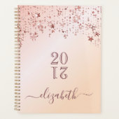 Rose Gold Stars Terminkalender 2026 Planer (Vorderseite)