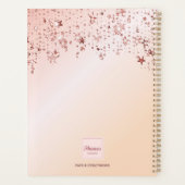 Rose Gold Stars Terminkalender 2026 Planer (Rückseite)