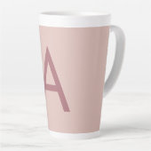 Rose Gold Staub Modernes Monogramm Anfangsbuchstab Milchtasse (Rechte Ecke)