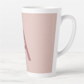 Rose Gold Staub Modernes Monogramm Anfangsbuchstab Milchtasse (Rechts)