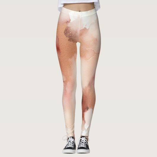 Rose Gold Staubtuch Leggings (Vorderseite)