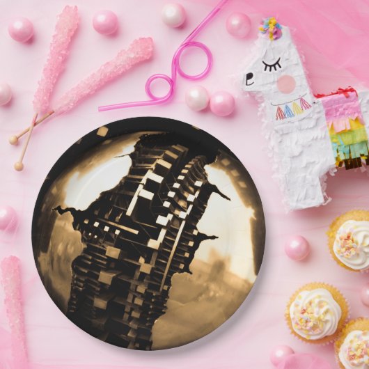 Rose Gold Steampunk Pappteller (Party)