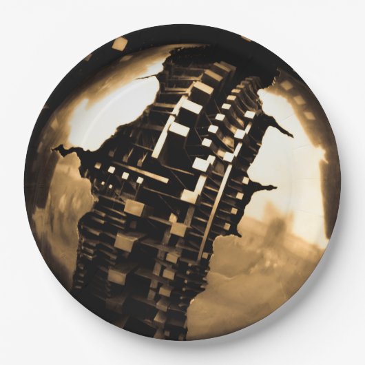 Rose Gold Steampunk Pappteller (Vorderseite)