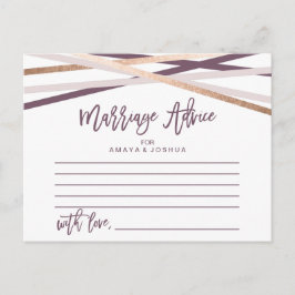 Rose Gold Streamer Eheberatungskarten Hinweiskarte
