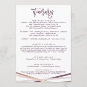 Rose Gold Streamers Begrüßungsbrief und Informatio Programm (Rückseite)