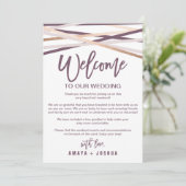 Rose Gold Streamers Begrüßungsbrief und Informatio Programm (Stehend Vorderseite)