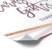 Rose Gold Streamers Karten und Geschenkzeichen Poster (Ecke)