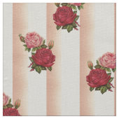 Rose Gold Streifen Chic Rose Blumenhandtücher Stoff (Nahaufnahme)