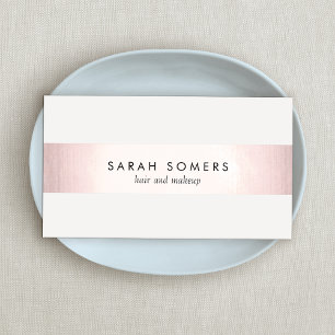 Rose Gold Streifen Elegante Stilvolle Moderne Visitenkarte