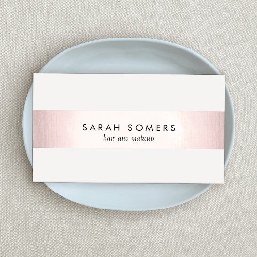 Rose Gold Streifen Elegante Stilvolle Moderne Visitenkarte