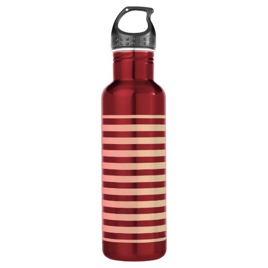Rose Gold Streifen rot Edelstahlflasche (Vorderseite)