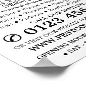 Rose Gold Streifen - Schwarze Schabe - Schädlinge Poster (Ecke)