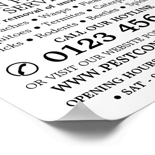 Rose Gold Streifen - Schwarze Schabe - Schädlinge  Poster (Ecke)