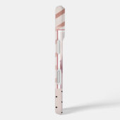 Rose Gold Streifen und Punkte Elegantes Foto Case-Mate iPhone Hülle (Rückseite / Rechts)