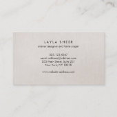 Rose Gold Streifen Visitenkarte (Rückseite)