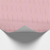 Rose Gold Stripes Glamour Elegante Vorlage Geschenkpapier (Ecke)