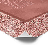 Rose Gold & Stylish Glitzer Hochzeitskarte Poster (Ecke)