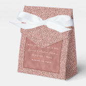 Rose Gold & Stylish Glitzer Wedding Geschenkschachtel (Vorderseite)