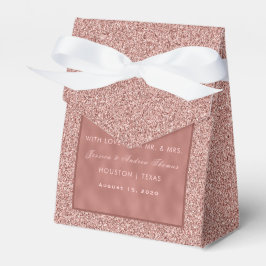 Rose Gold & Stylish Glitzer Wedding Geschenkschachtel