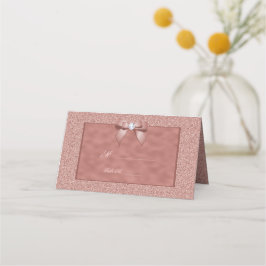 Rose Gold & Stylish Glitzer Wedding Platzkarte