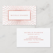 Rose Gold Sunburst Beruflich Visitenkarte (Vorne/Hinten)