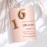 Rose Gold Süße 16 Haushaltseinladung<br><div class="desc">Eine moderne, stilvolle und glamouröse Einladung für eine Girl's Sweet 16, 16. Geburtstagsparty. Eine Rose mit goldenem Farbverlauf. Der Name ist mit einer modernen dunklen Rose goldfarbenen Handschrift geschrieben, die als Stilschrift dient. Personalisieren Sie Ihre Party-Daten und fügen Sie sie hinzu. Nummer 16 wird mit einem Schriftart im Ballonstil geschrieben,...</div>