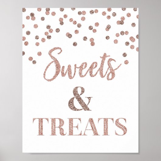 Rose Gold Süßigkeiten & Leckereien Dessert Poster (Vorne)