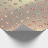 Rose Gold Swarovski Kristalle Minze Kupfer rosa Geschenkpapier (Ecke)